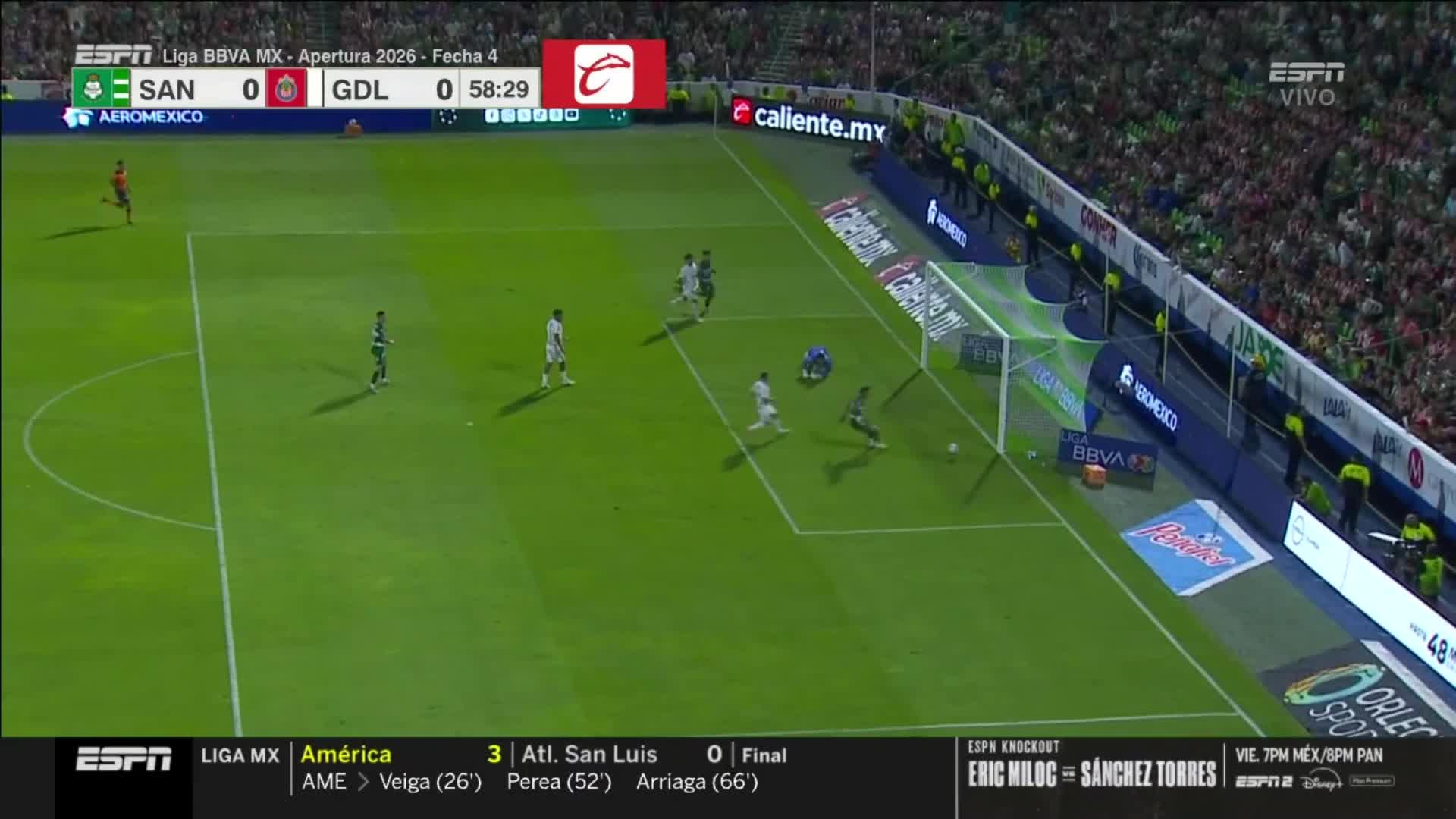 ¡Chivas se salvan de milagro! Santos se queda a nada del primero