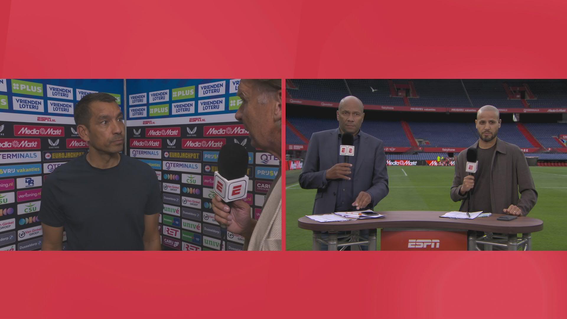 Van Bronckhorst: "Ze scoren twee goals die in mijn ogen voorkomen hadden kunnen worden"