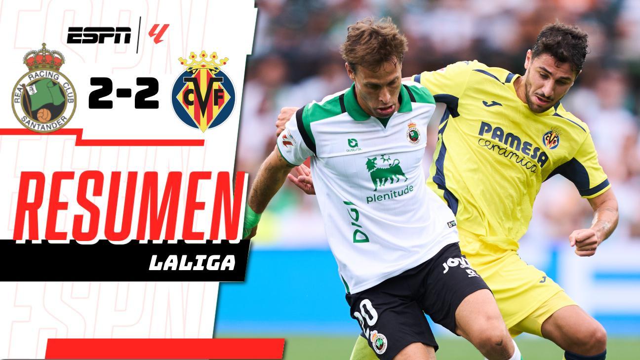 ¡Racing Santander y Villarreal empatan 2-2 en un partido lleno de golazos!