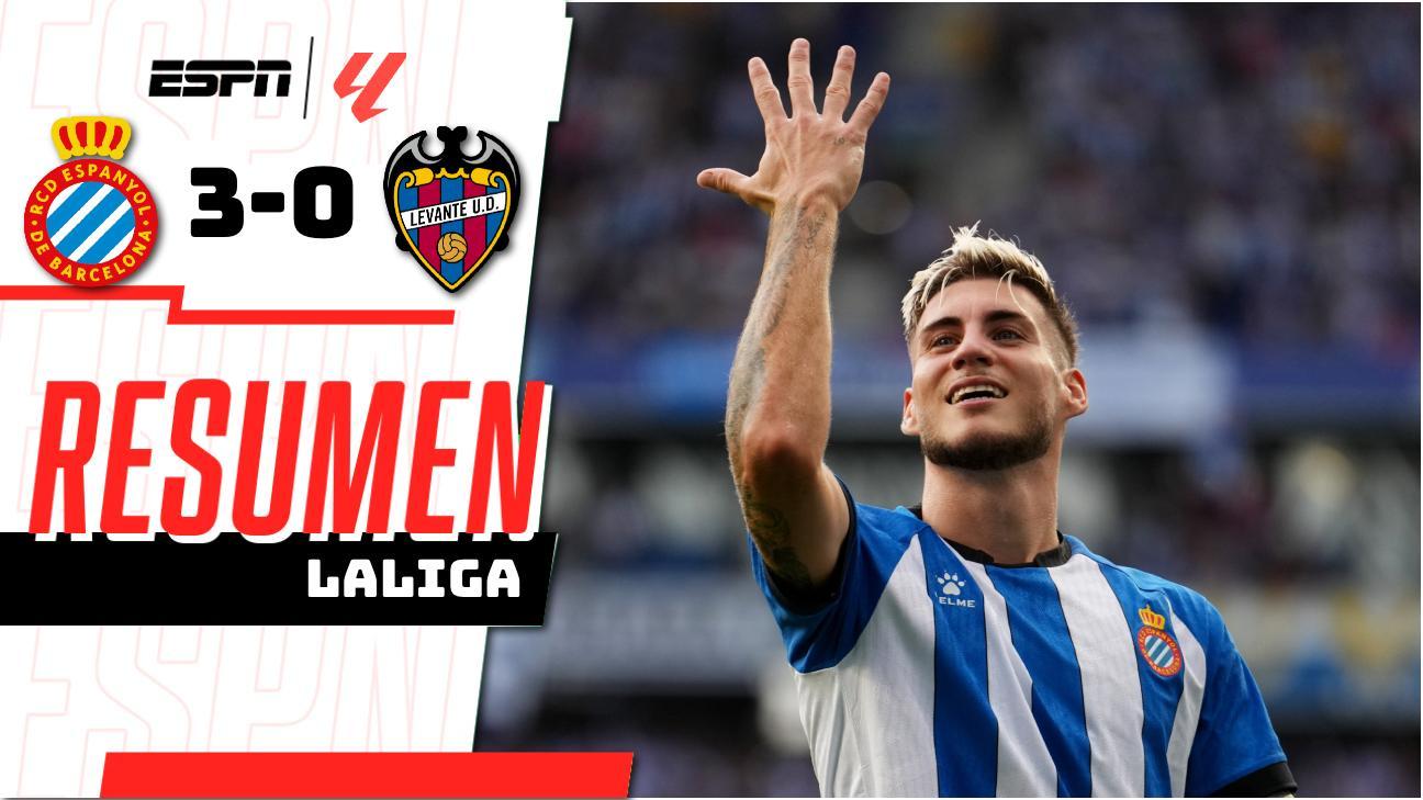 Espanyol golea 3-0 al Levante con doblete de Roberto Fernández