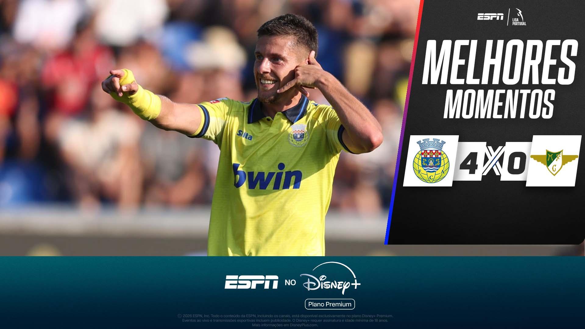 Arouca 4 x 0 Moreirense no Campeonato Português: veja os melhores momentos