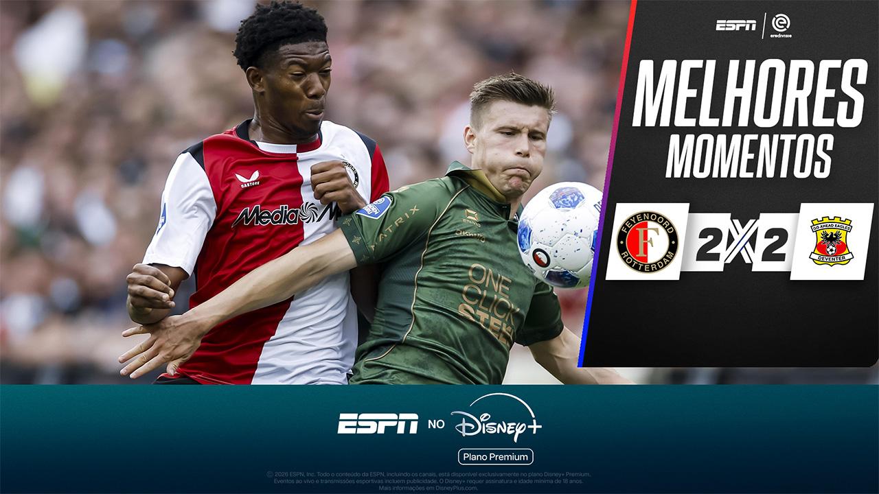 Feyenoord  2 x 2 Go Ahead no Campeonato Holandês: veja melhores momentos