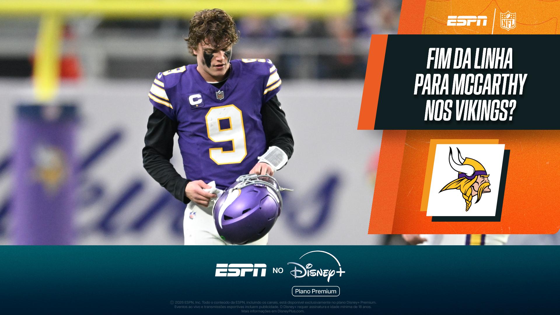Trajetória de J.J. McCarthy nos Vikings terminou? Deivis Chiodini: 'Difícil reconquistar'