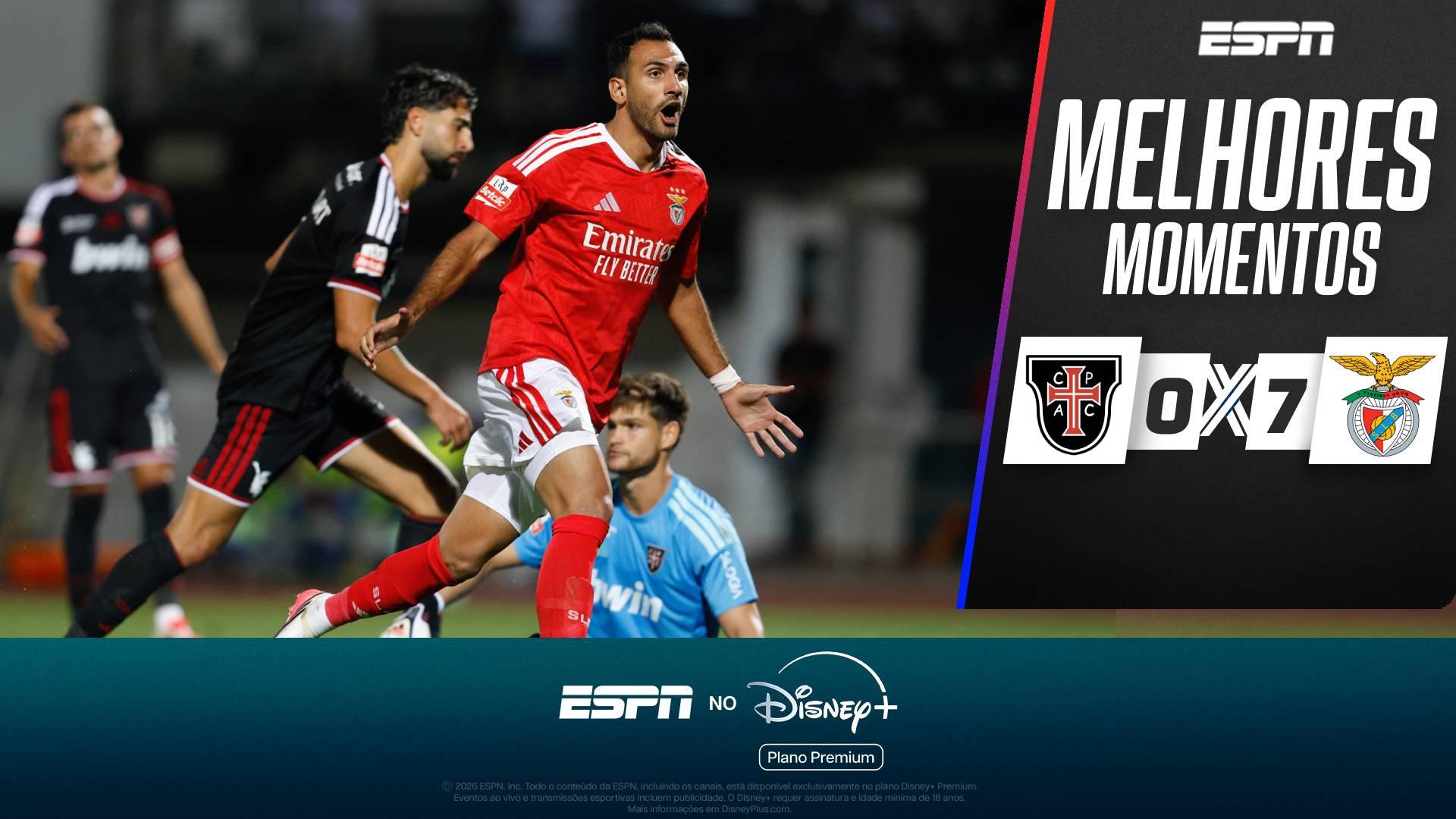 Com hat-trick de Pavlidis, Benfica atropela Casa Pia com goleada de 7 a 0 na 2ª rodada do Campeonato Português; melhores momentos