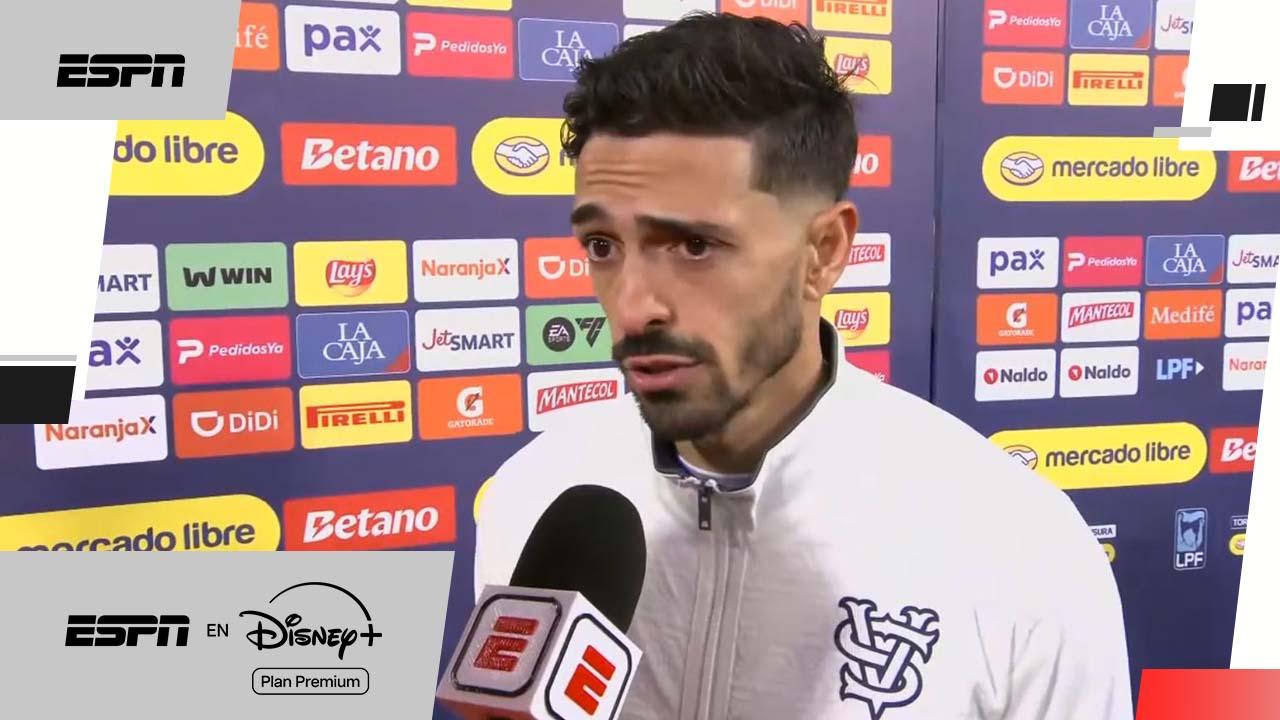 Lanzini: "Justo salí al final del partido; no supe de ningún encontronazo"