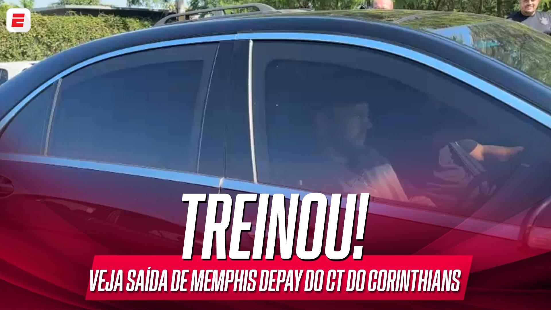 Veja momento em que Memphis Depay sai do CT do Corinthians após treino