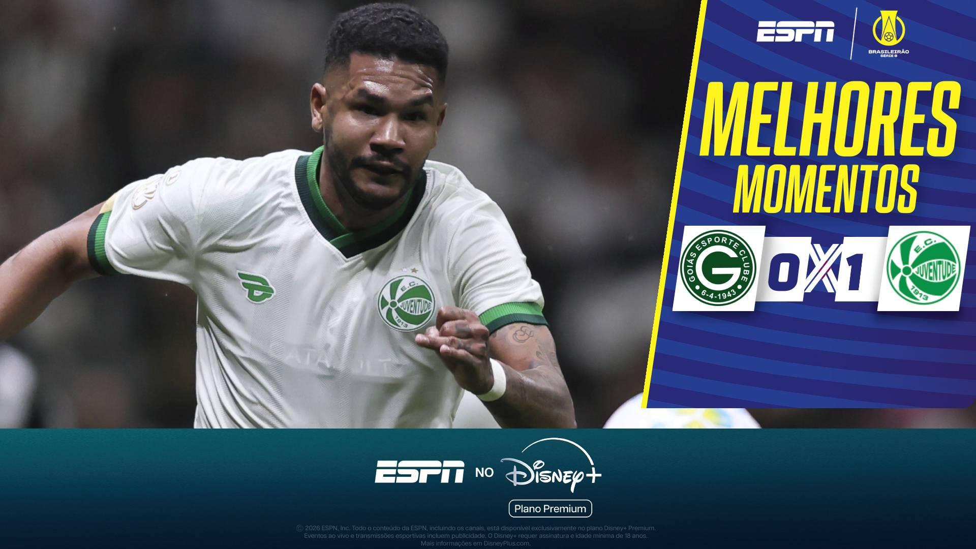 Juventude marca no fim com linda assistência de Alan Kardec, vence o Goiás e 'cola' no líder Criciúma na Série B; veja como foi