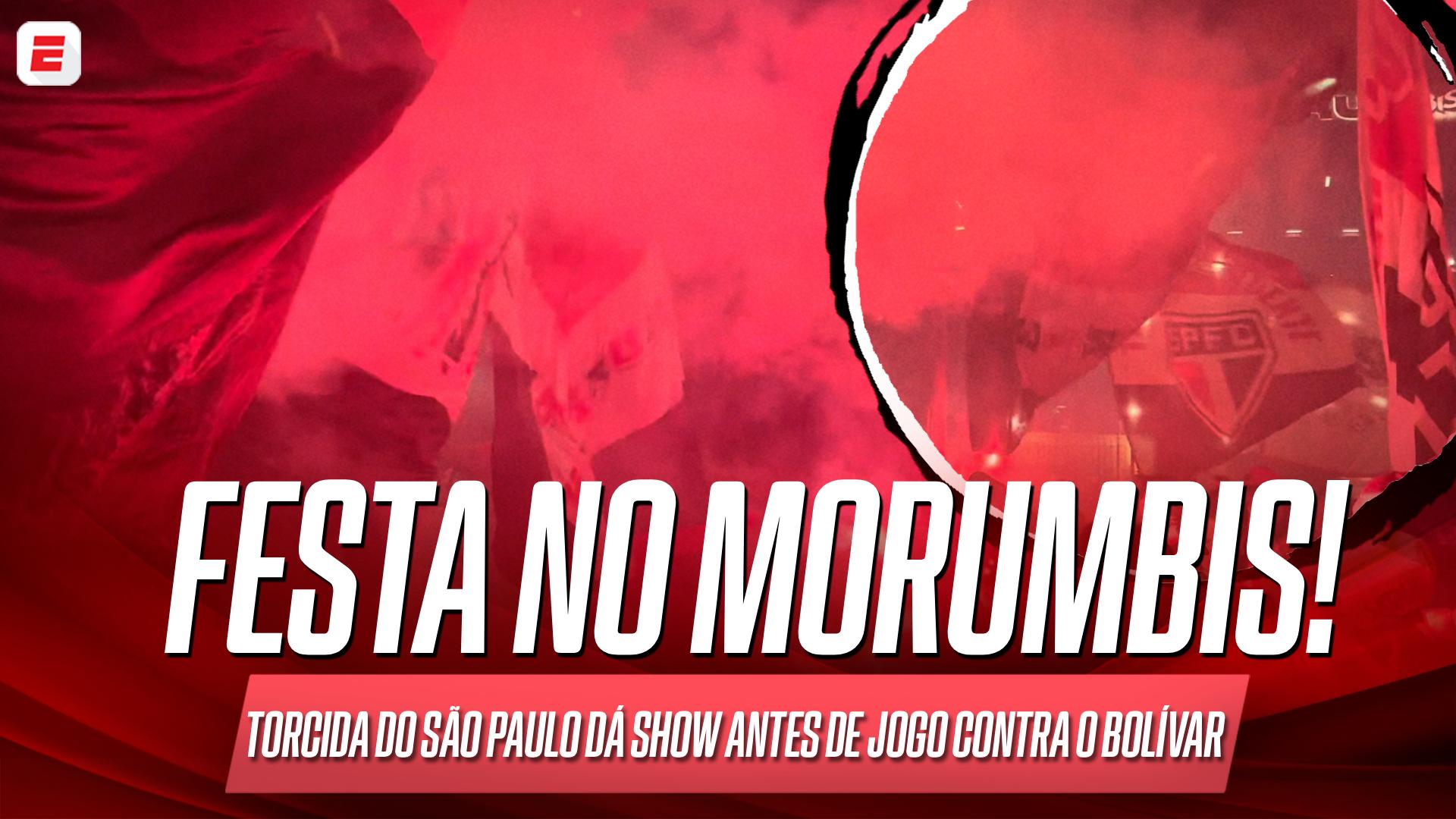 MUITA FESTA! Torcida do São Paulo faz 'corredor de fogo' antes de duelo contra o Bolívar; VEJA