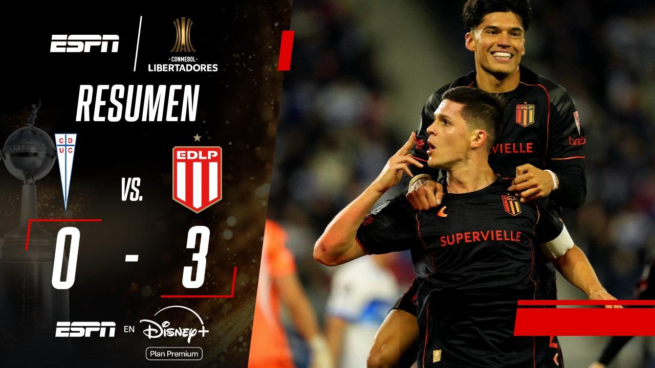 La mística copera: Estudiantes goleó 3-0 a Universidad Católica en la Libertadores