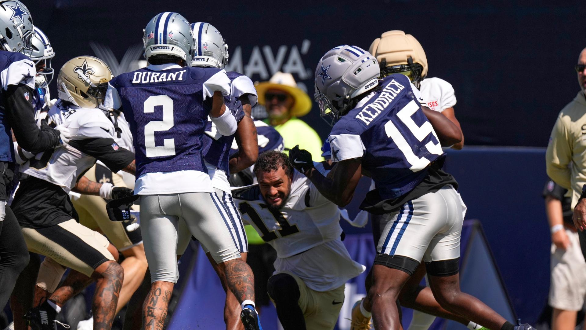 Saints y Cowboys tienen varias peleas en práctica conjunta