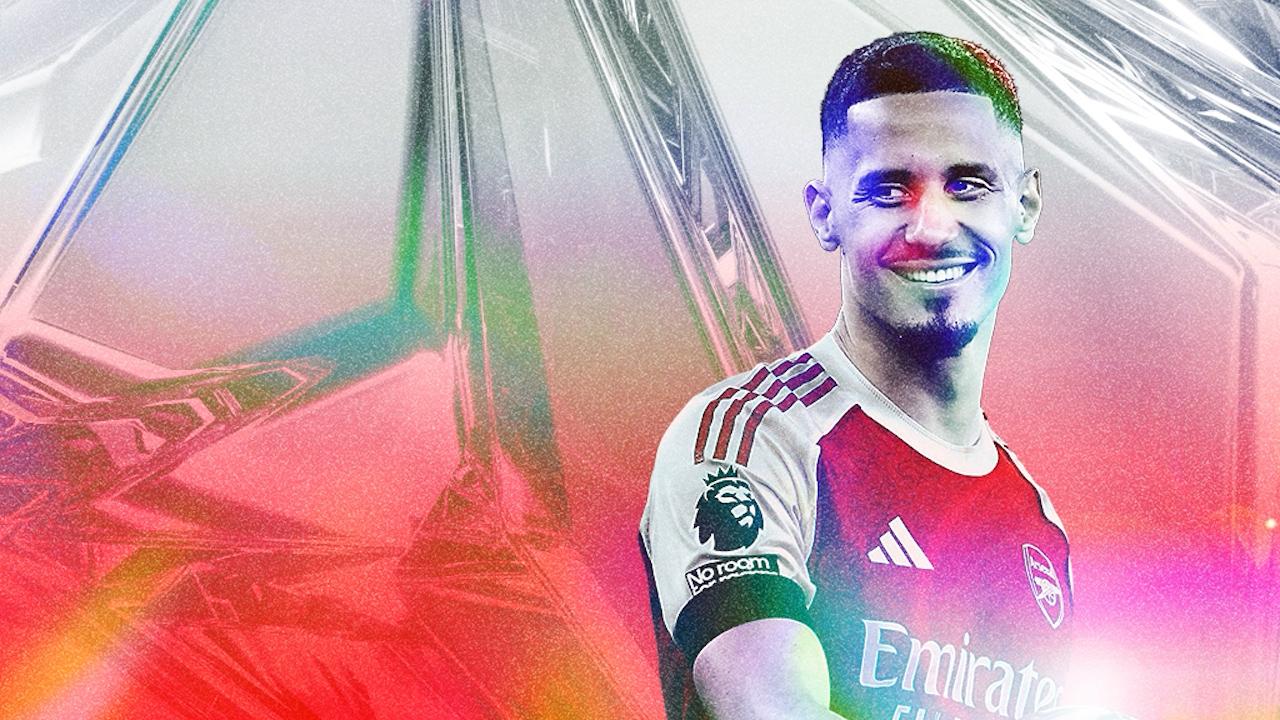 William Saliba ของ Arsenal ในประเด็นกองหลังตัวกลางที่ดีที่สุดของ FC 100