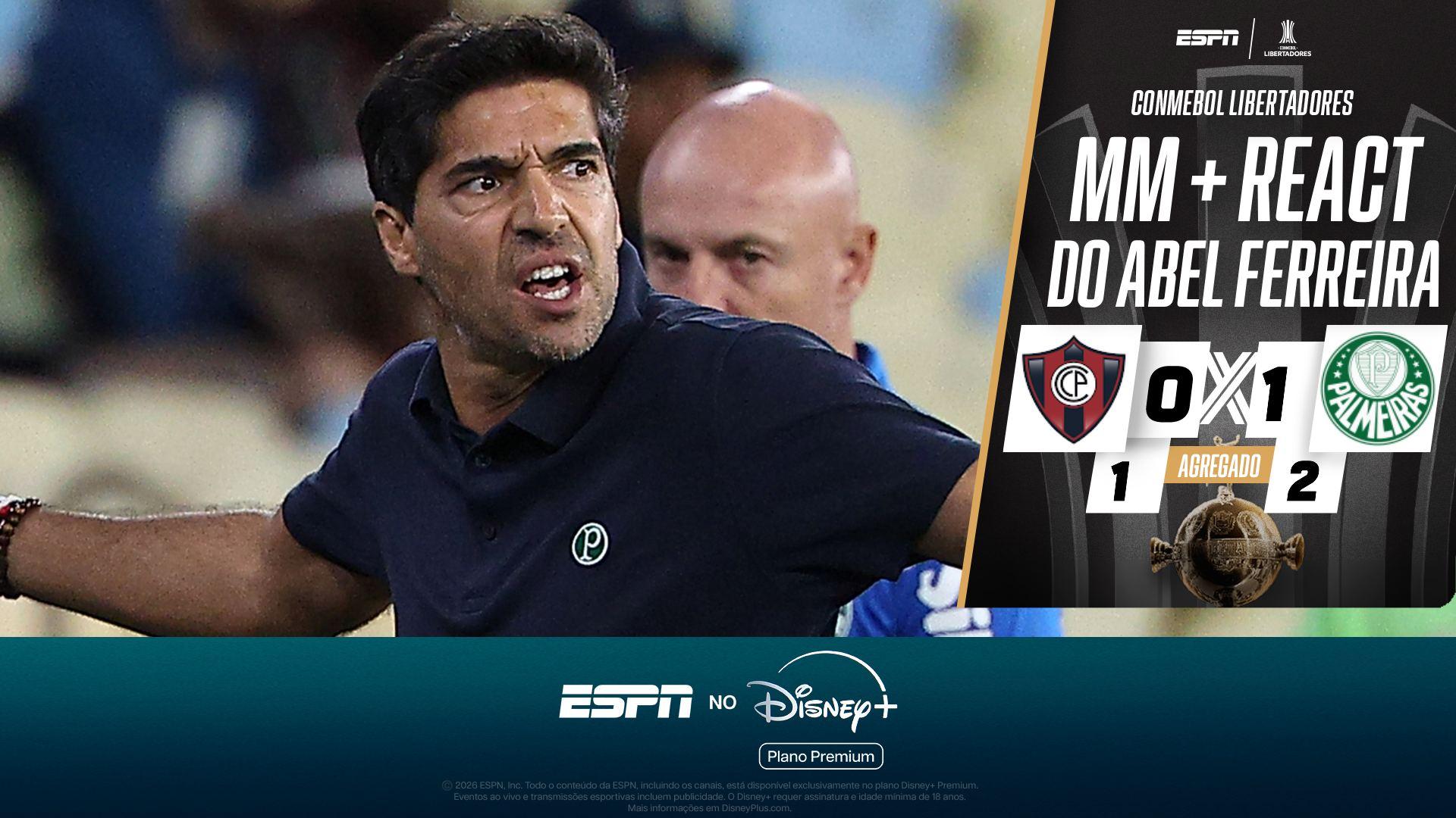GELADO! As reações de Abel Ferreira na classificação do Palmeiras contra o Cerro na Libertadores; VEJA