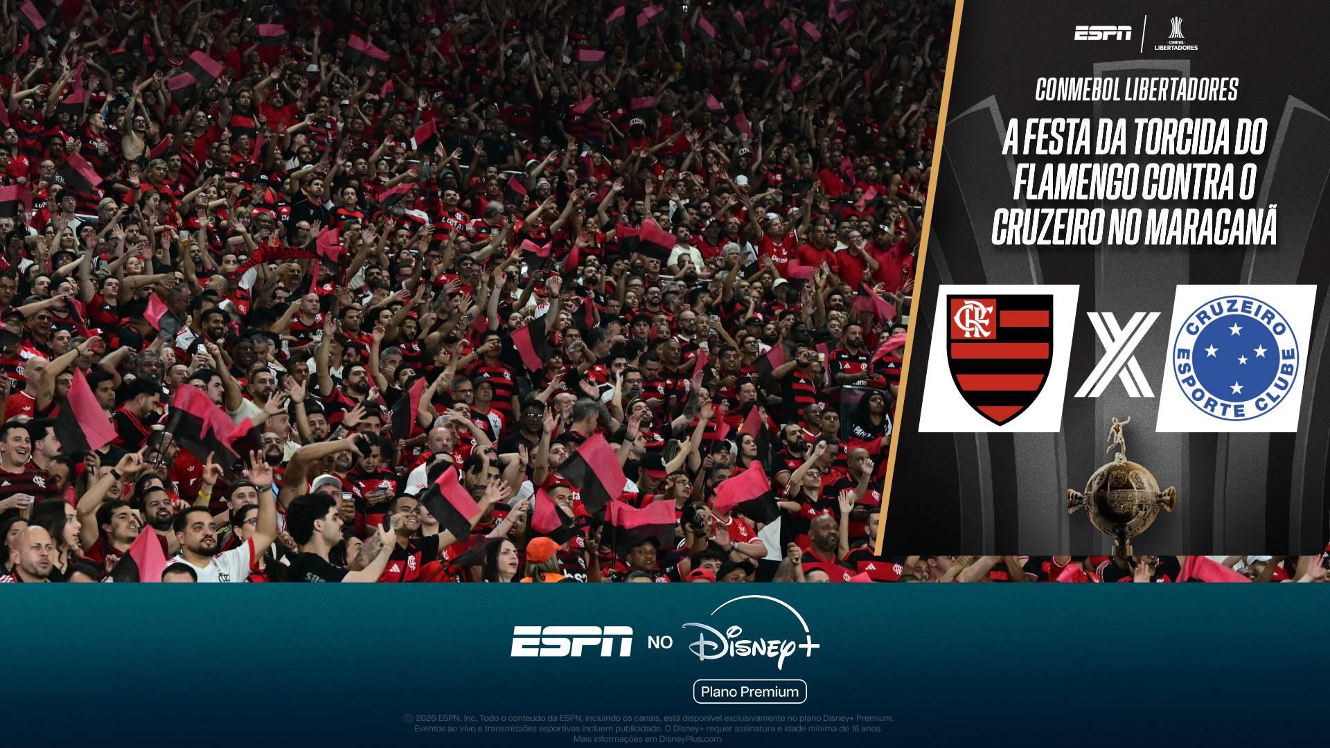 A festa da torcida do Flamengo para a partida contra o Cruzeiro na Libertadores; VEJA