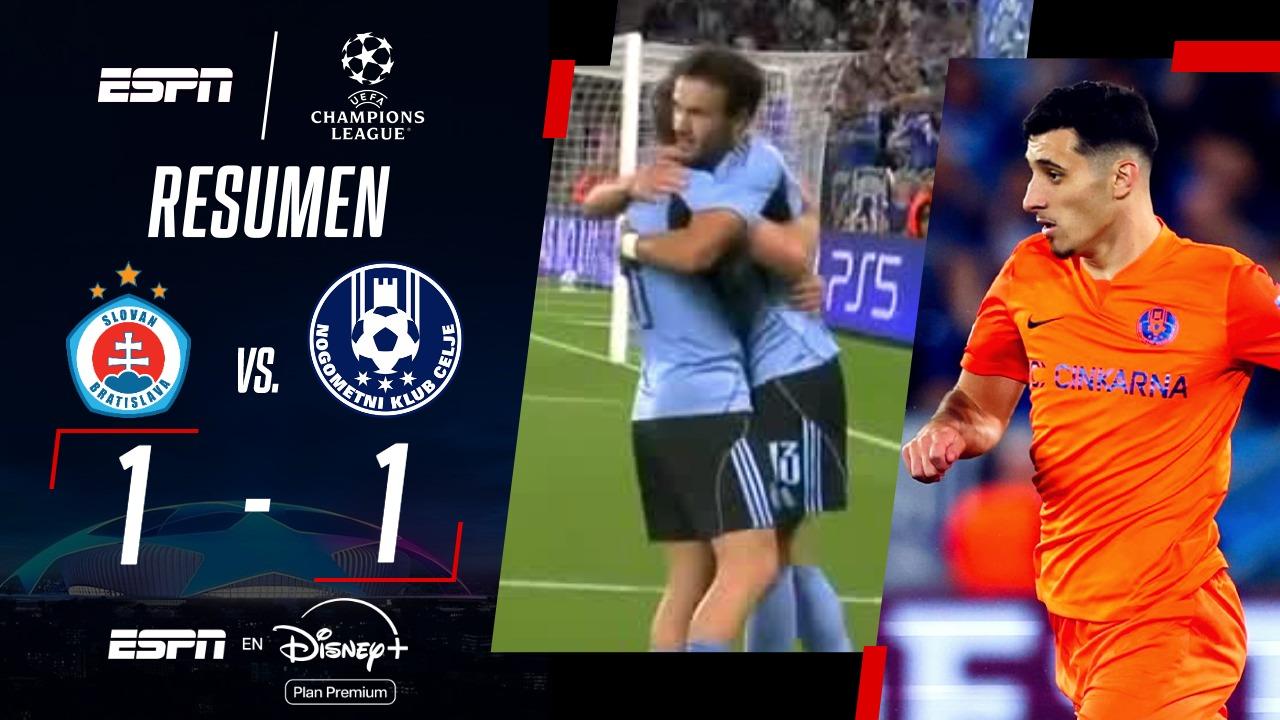 Slovan Bratislava y Celje empataron por los Playoffs de la Champions League