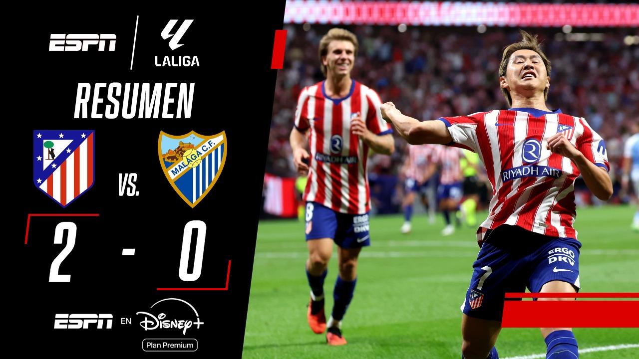Atlético de Madrid inició LaLiga con un triunfo ante Málaga