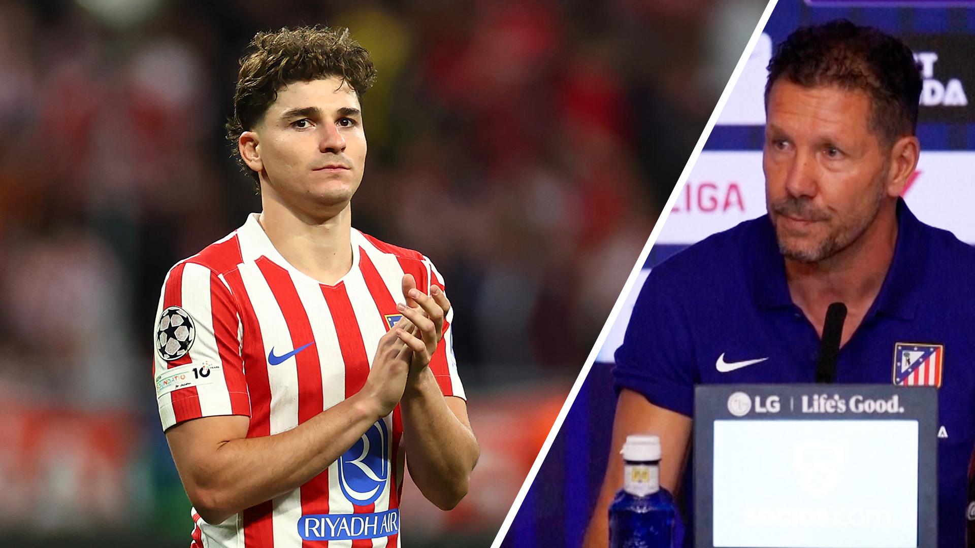 Simeone: Alvarez is one of the best players Atlético have, if not the best