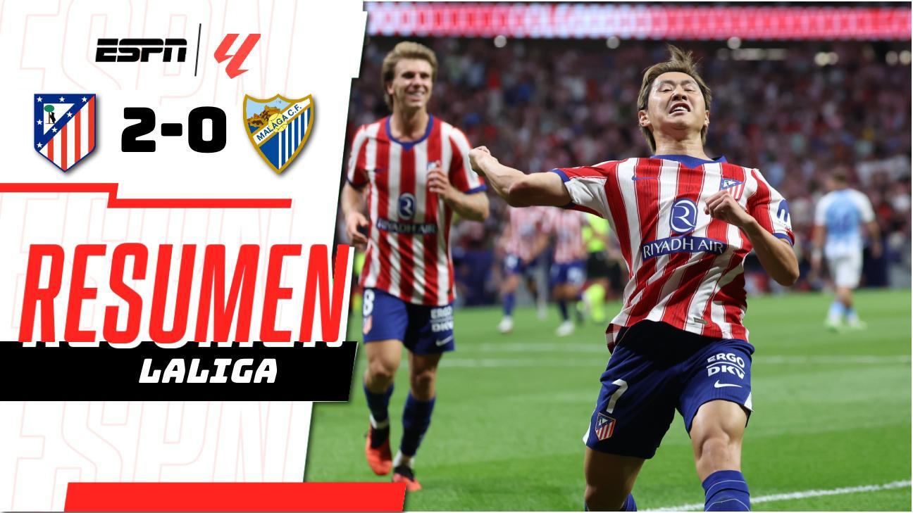 Atlético arranca LaLiga con dos golazos y triunfo ante Málaga