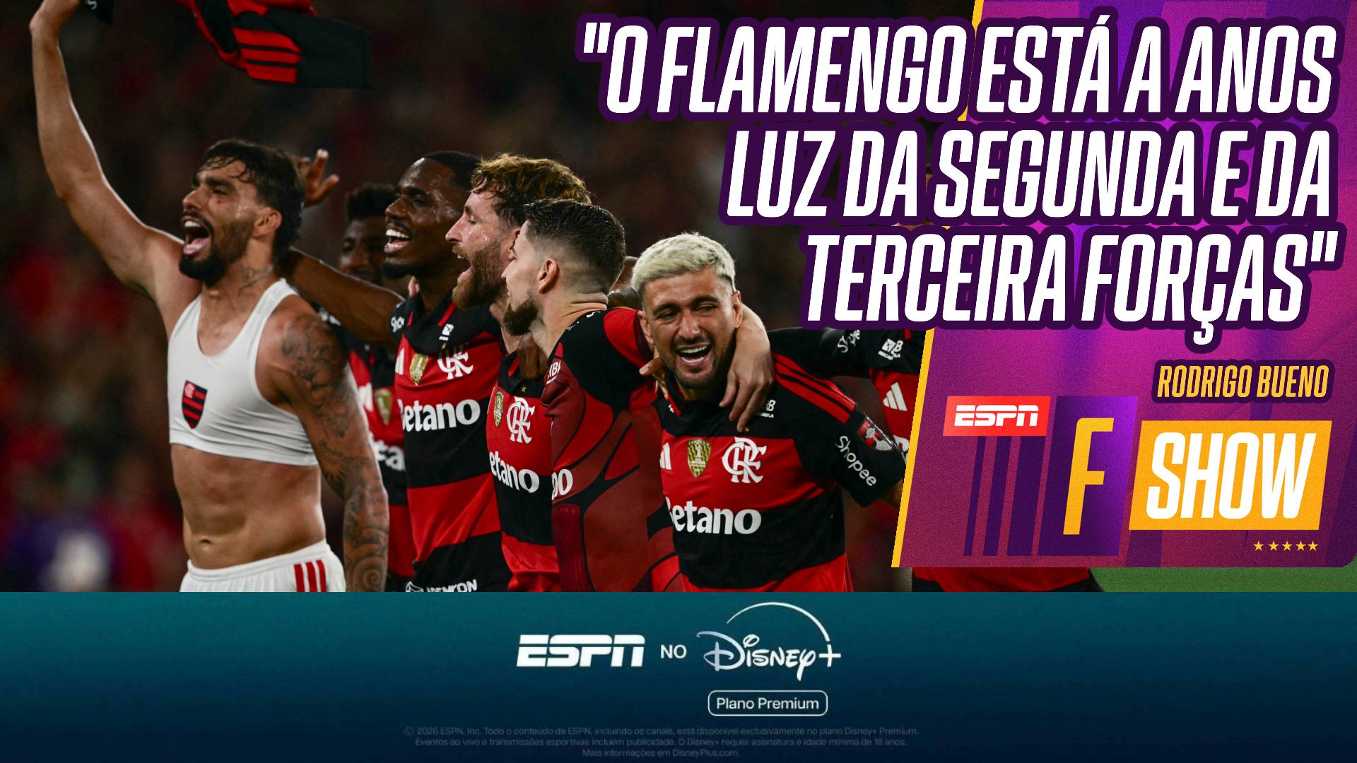 Rodrigo Bueno detona Palmeiras e diz que Flamengo se isolou como melhor time do Brasil: 'Anos luz à frente'