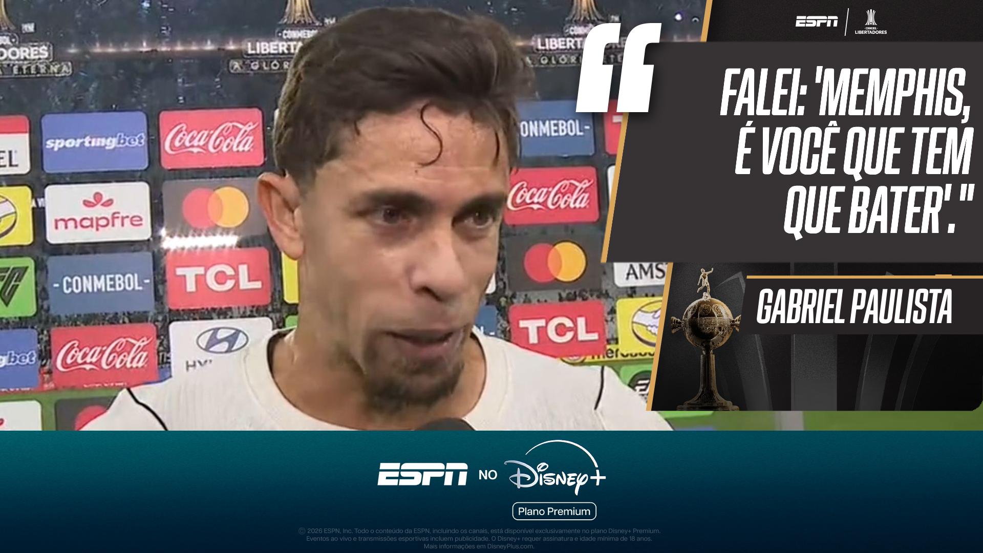 Premonição? Gabriel Paulista comenta assistência de Memphis Depay em classificação do Corinthians: 'Eu falei para ele bater'