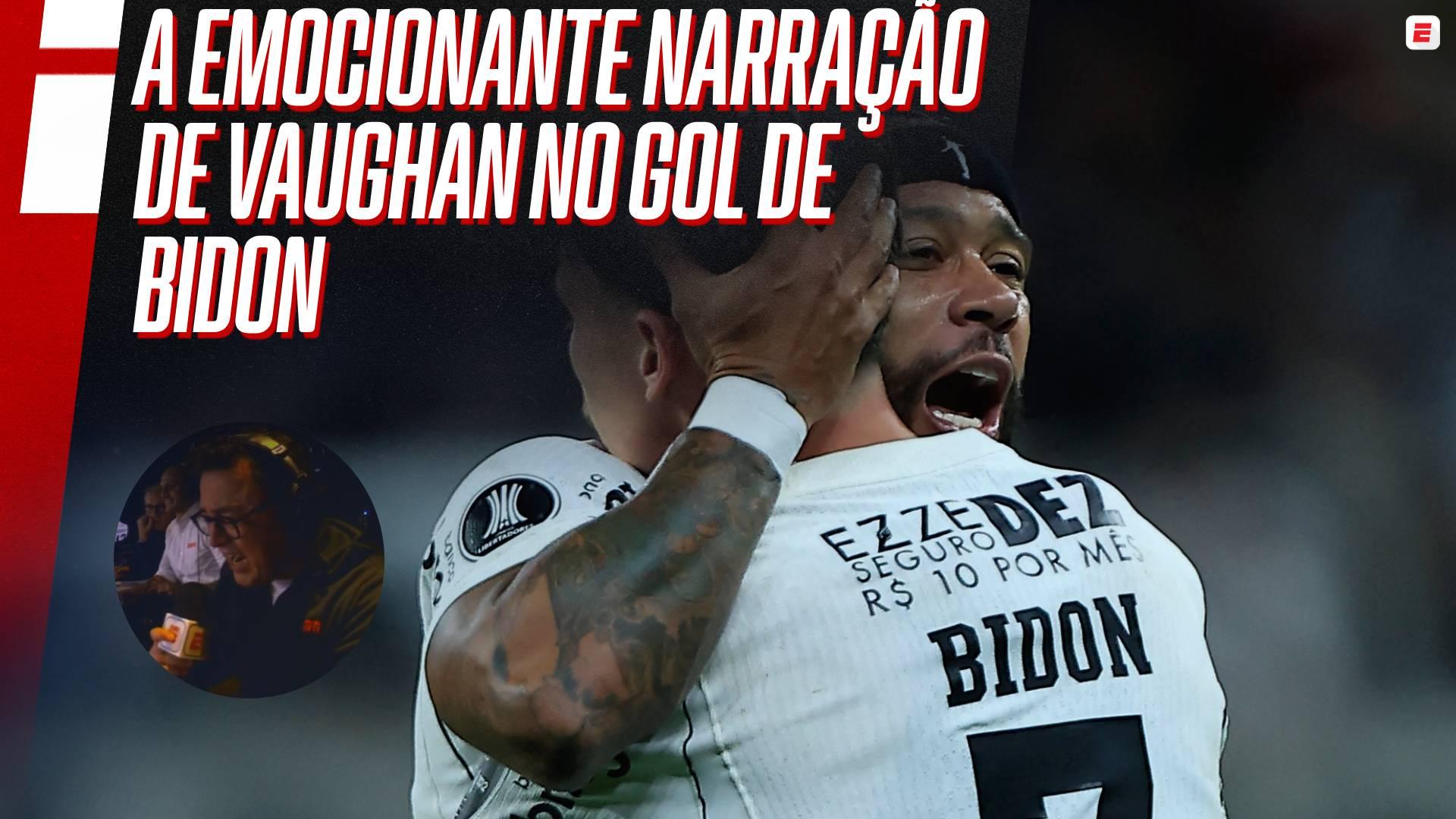 A emocionante narração de Vaughan no gol de Bidon contra o Rosario na Libertadores