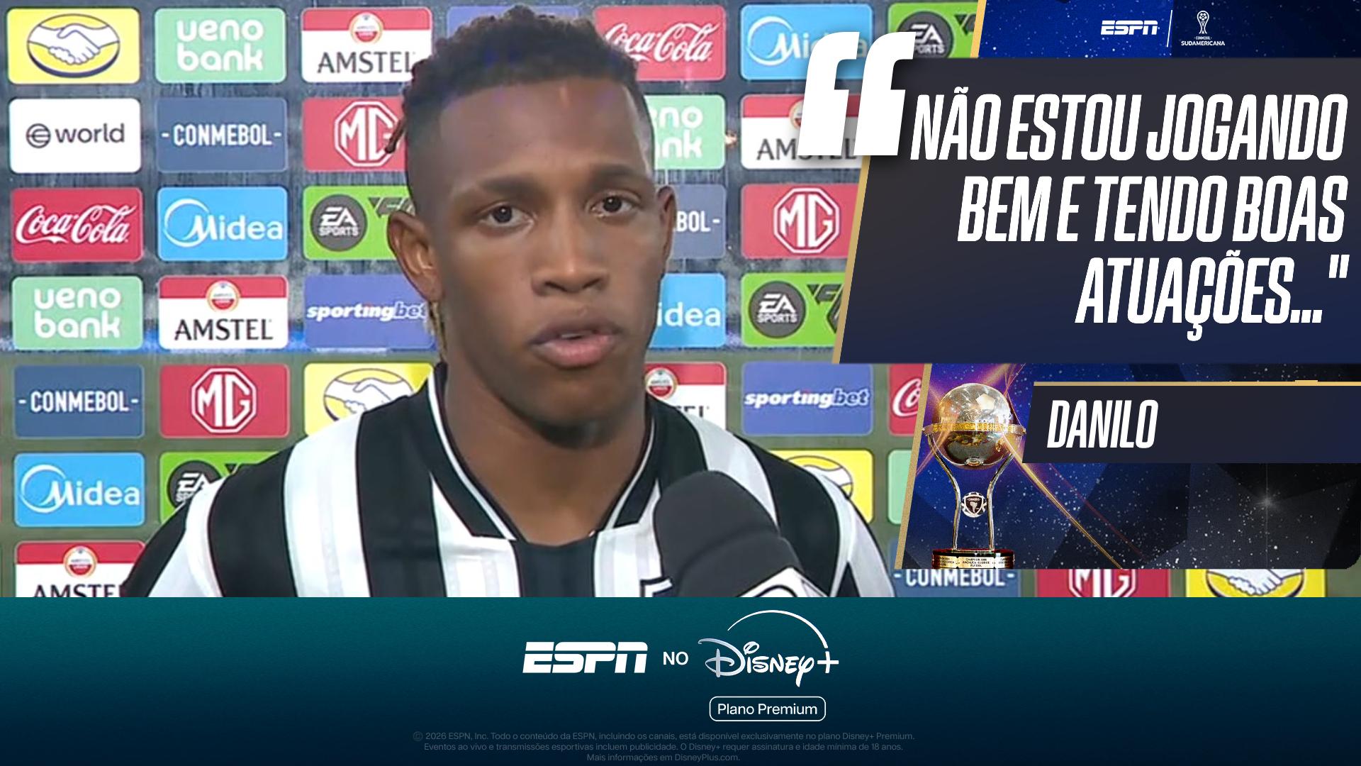 Vaiado na eliminação do Botafogo na Sul-Americana, Danilo comenta especulações e afirma: 'Sei que não estou bem'