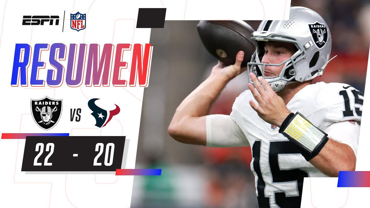 Resumen | Las Vegas Raiders 22-20 Houston Texans | NFL