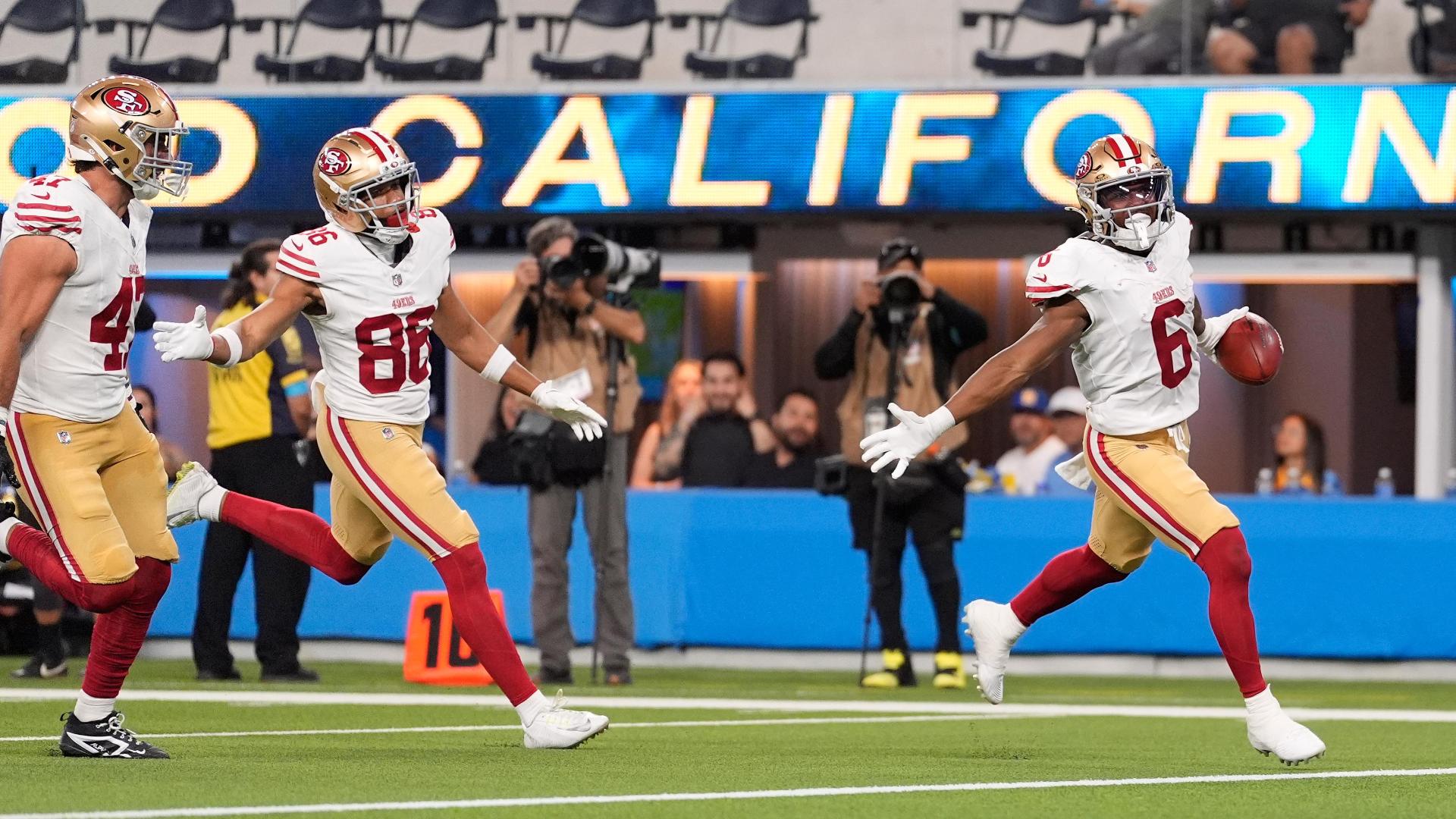 Cowing returns punt for TD to spark the 49ers in 41-18 preseason win over the Chargers
