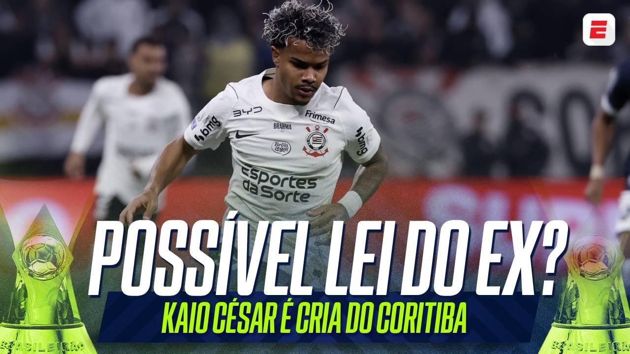 Kaio César, do Corinthians, pode aplicar 'lei do ex' contra Coritiba, que revelou o atacante