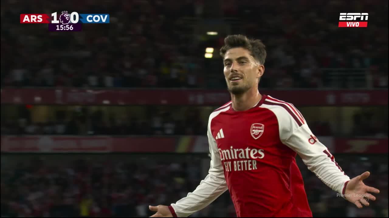 ¡Gol de campeón! Havertz puso el 1-0 del Arsenal en el arranque de la Premier