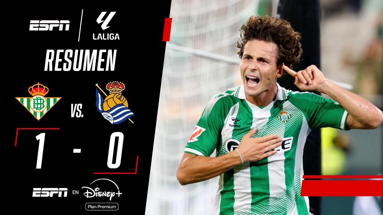 ¡Con gol de Riquelme, Betis venció al Real Sociedad y firmó su primer triunfo en LaLiga!