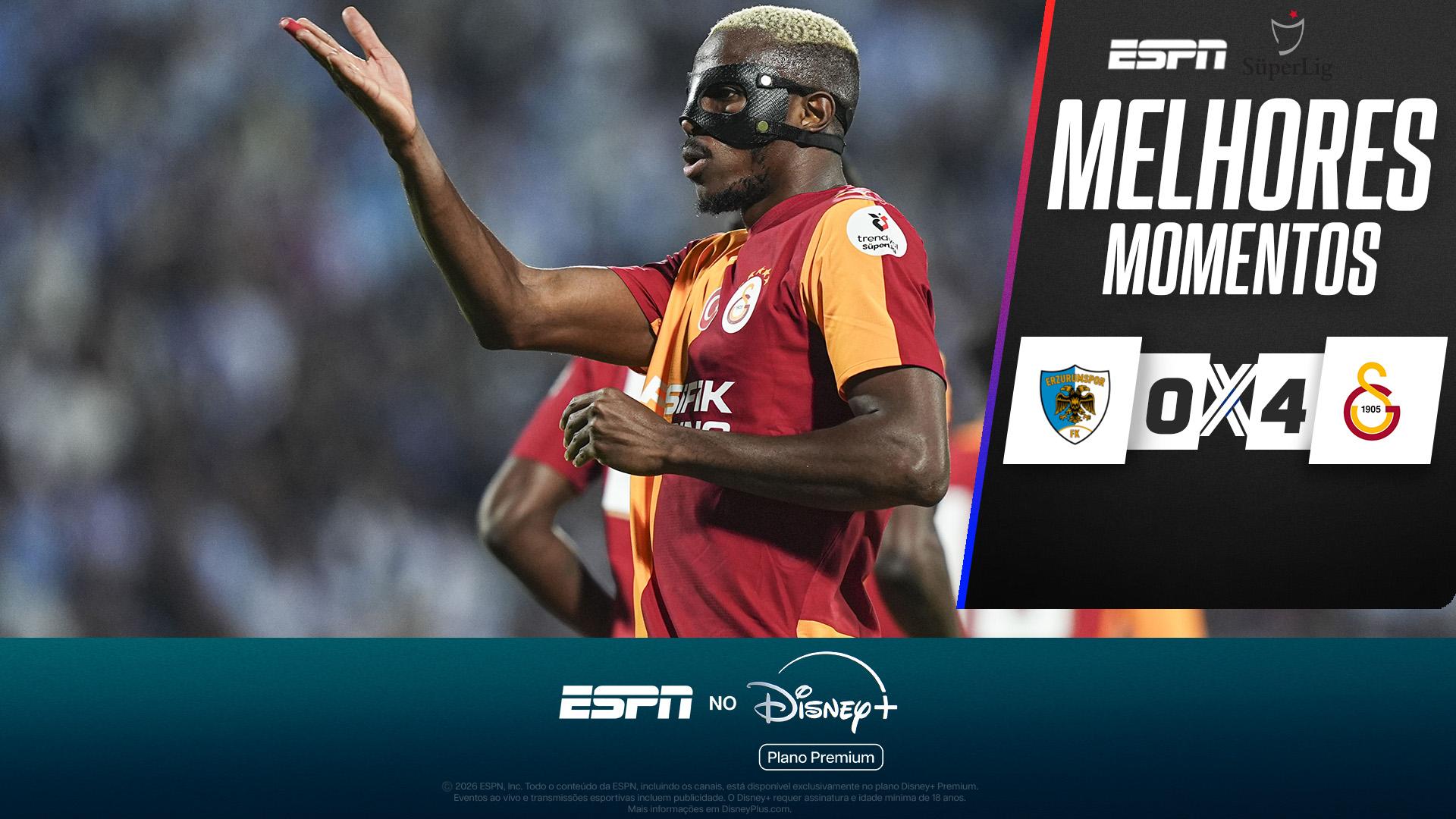 Erzurumspor FK 0 x 4 Galatasaray no Campeonato Turco: veja melhores momentos