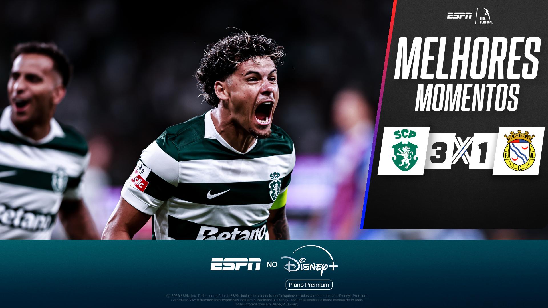 Sporting vence Alverca por 3 a 1 e assume a liderança do Campeonato Português; VEJA melhores momentos