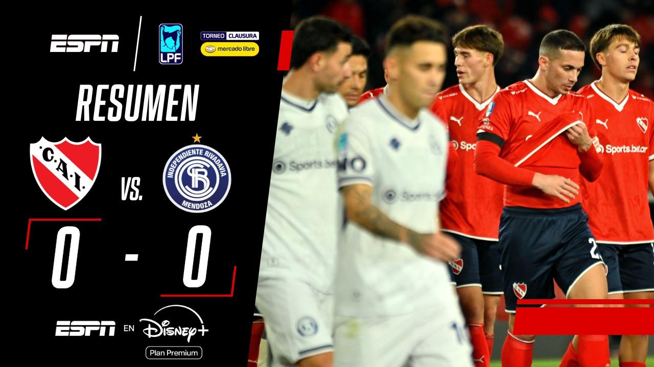 Igualdad 0-0 entre Independiente e Independiente Rivadavia