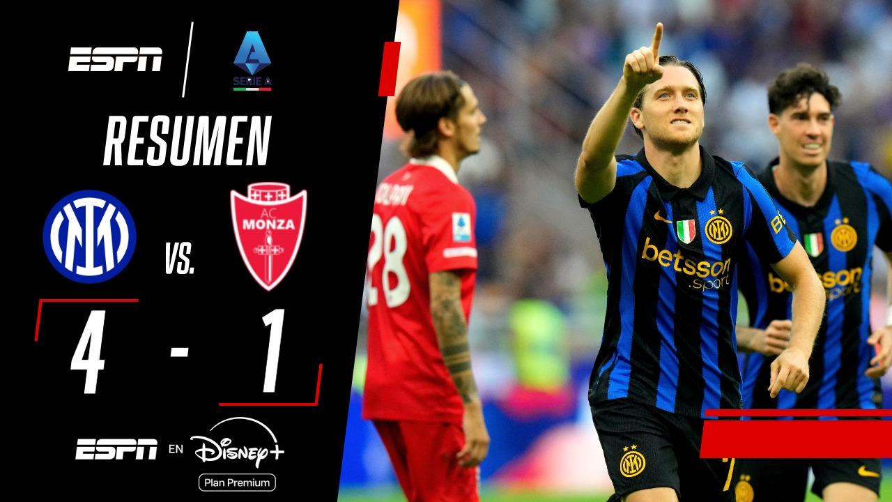 Inter arrancó la Serie A con una goleada ante el Monza