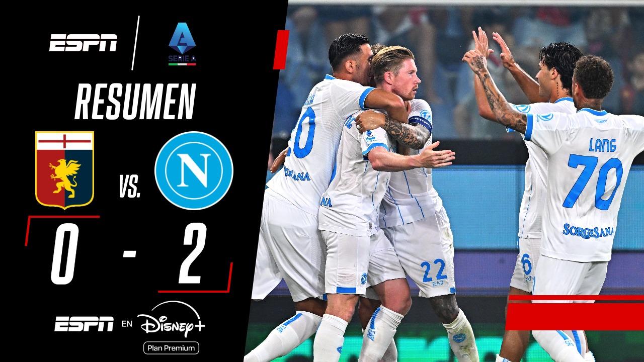 Con De Bruyne como figura, Napoli venció a Genoa