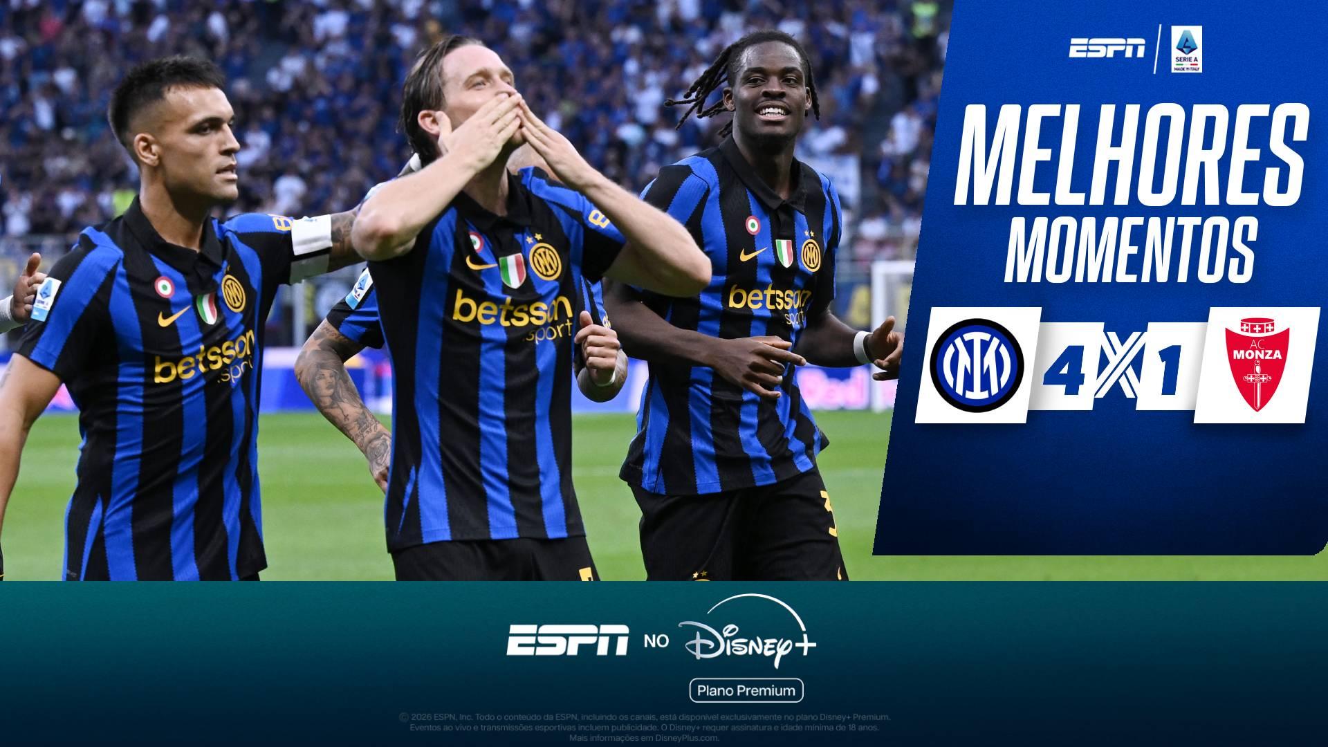 Inter de Milão dá show em jogo marcado por golaços no Campeonato Italiano; VEJA os melhores momentos