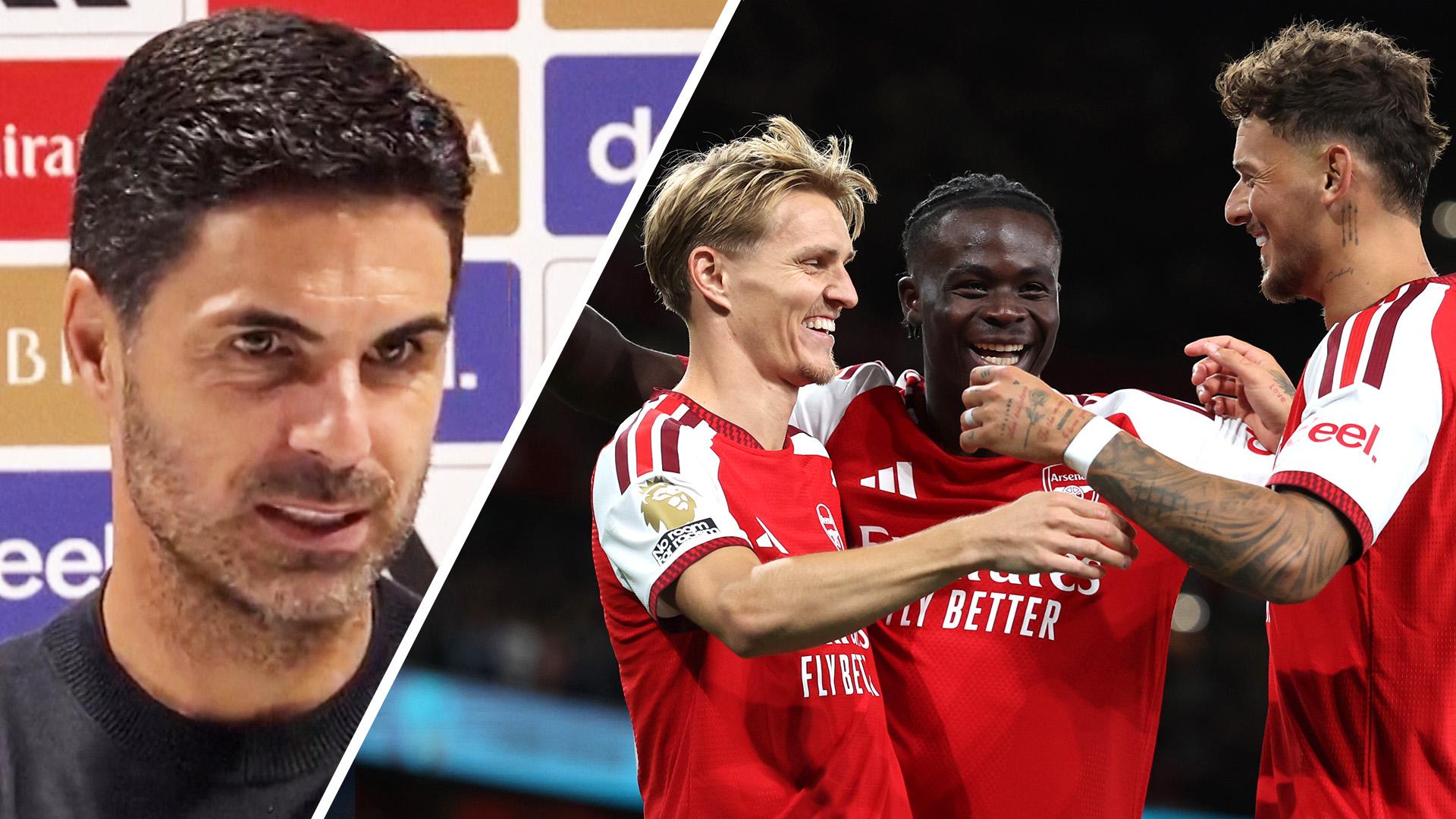 Arteta: I'm really impressed with Arsenal's domination