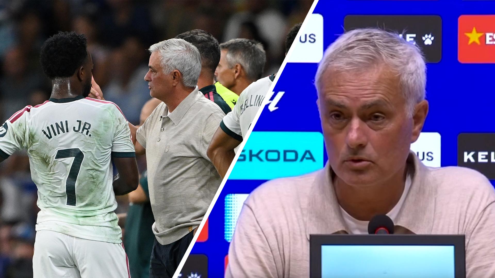Mourinho has spoken to Vinícius about 'emotional control'