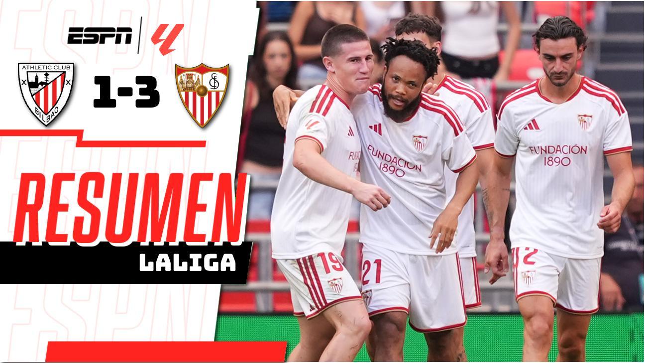 ¡Sevilla suma su segunda victoria de la temporada tras vencer 3-1 al Athletic Club!