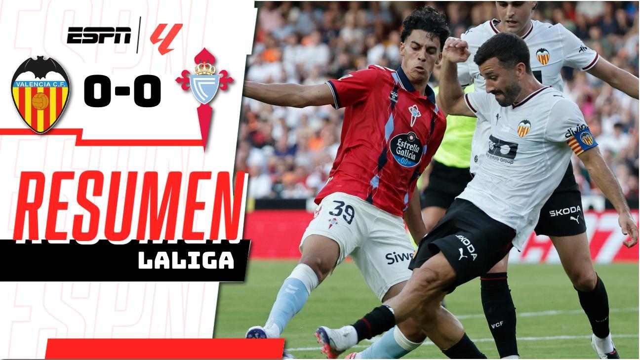 ¡Valencia y Celta empatan en un duelo sin goles!