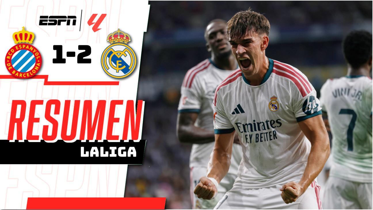 ¡Real Madrid vence 2-1 al Espanyol con gol de C. Espi al 90'!