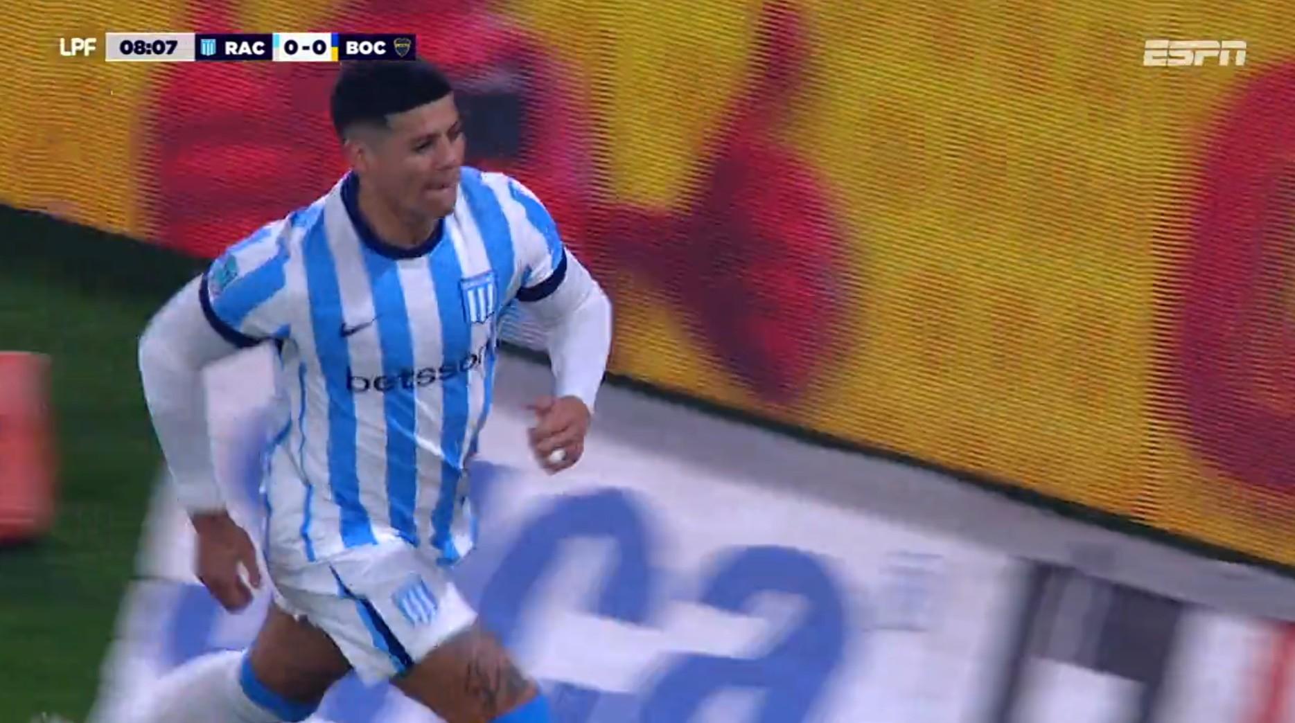 Gol do Racing! Rojo, ex-Boca, faz de pênalti, e De Paul comemora na arquibancada; VEJA