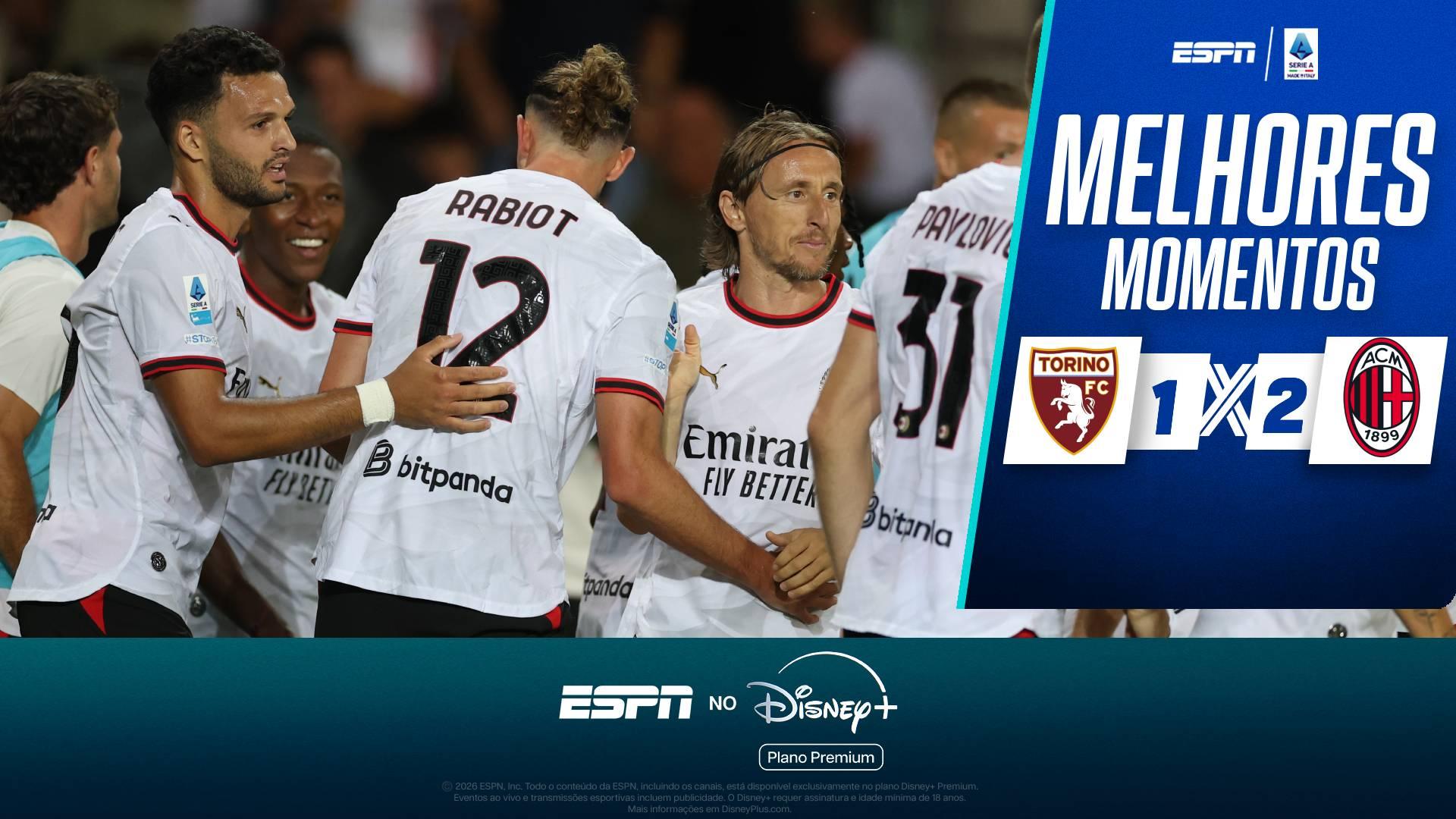 Com Modric, Rabiot e gol de promessa italiana, Milan estreia com pé direito e vence o Torino fora de casa; veja como foi