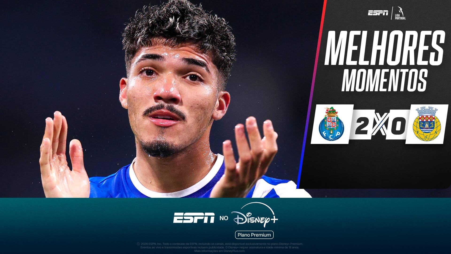 Com assistências de William Gomes e Pepê, Porto bate o Arouca em casa e segue na liderança do Campeonato Português