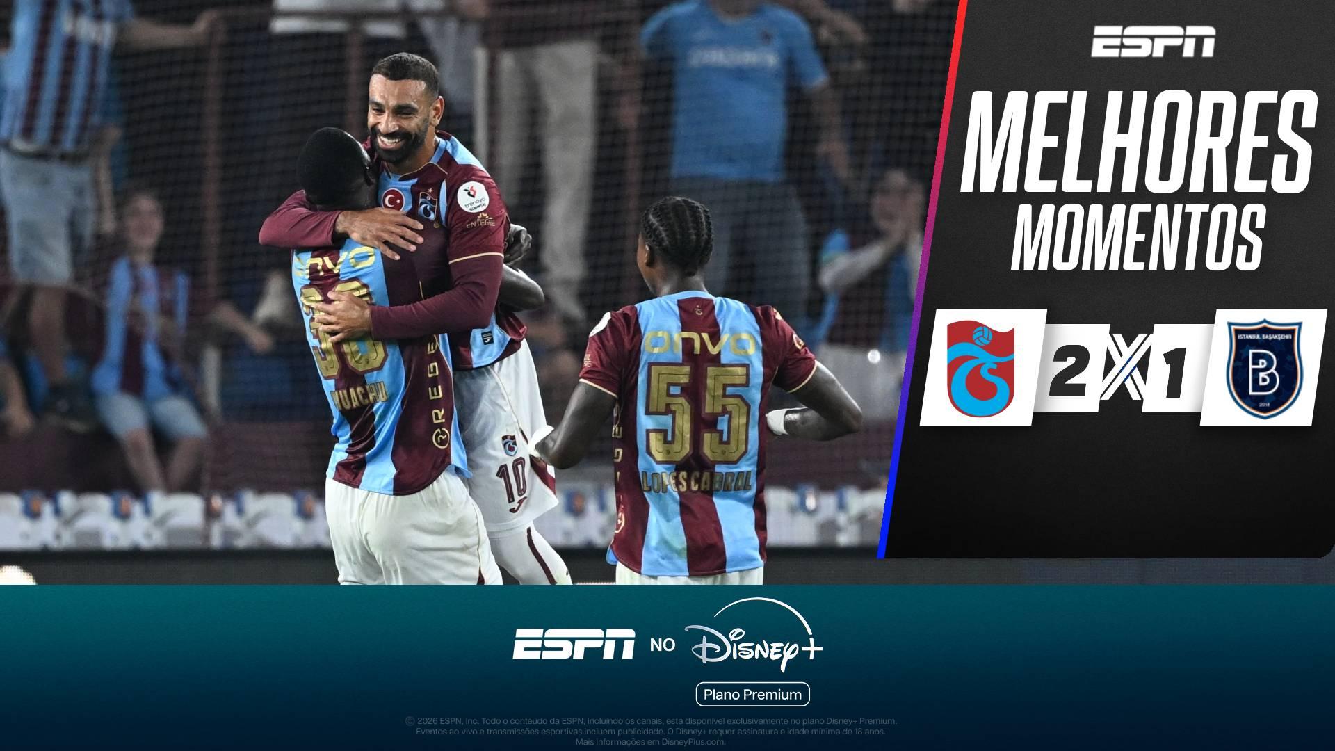 Salah anota primeiros gols e comanda vitória do Trabzonspor sobre o Istanbul; melhores momentos