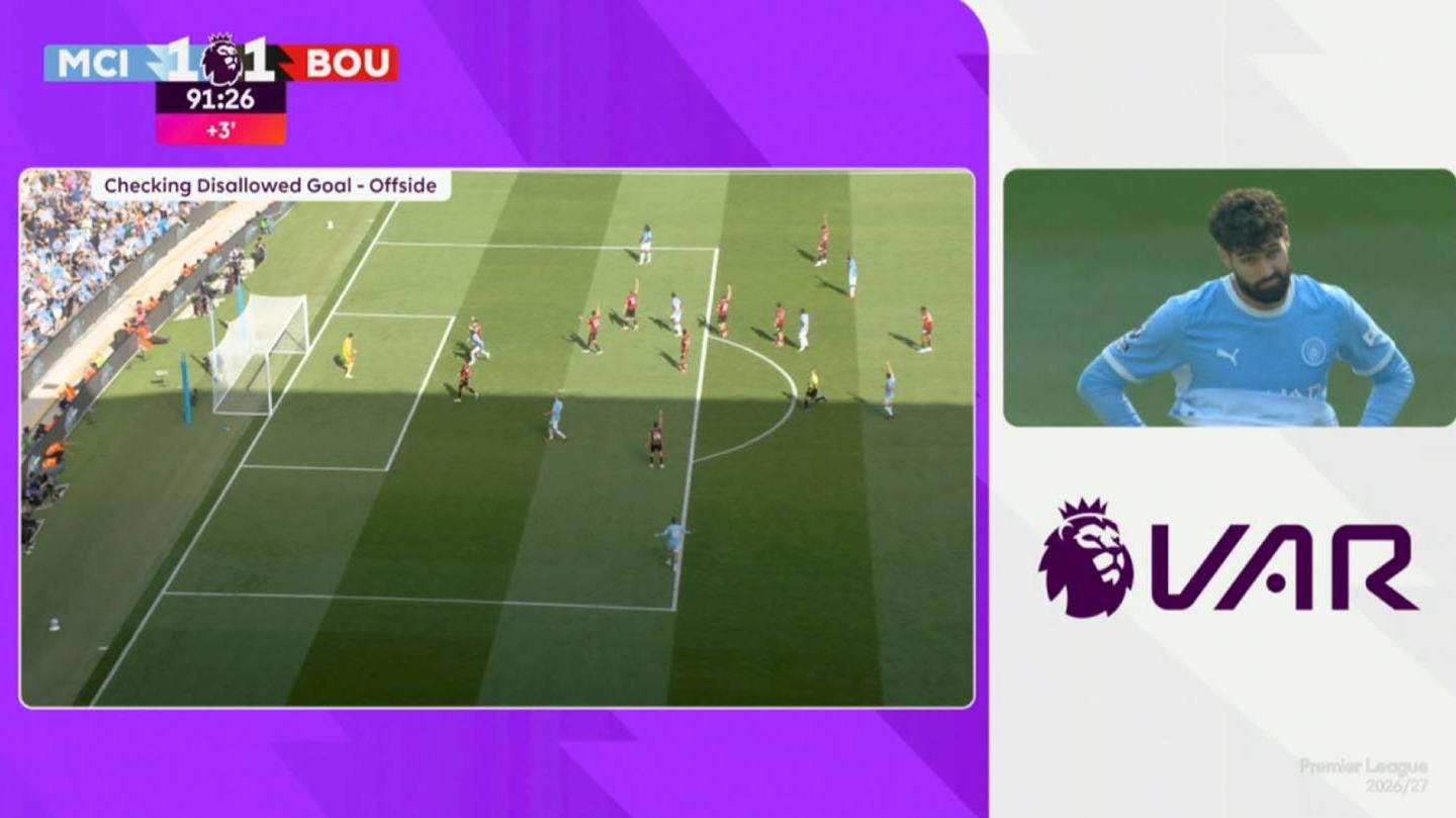 Gol da virada do City! Gvardiol balança a rede do Bournemouth nos acréscimos, e VAR corrige bandeirinha