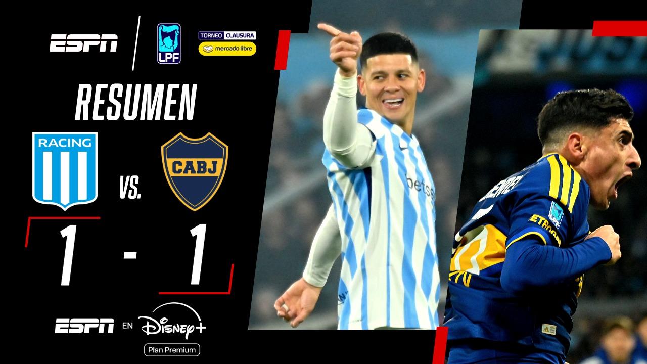 Racing y Boca repartieron puntos en un partidazo