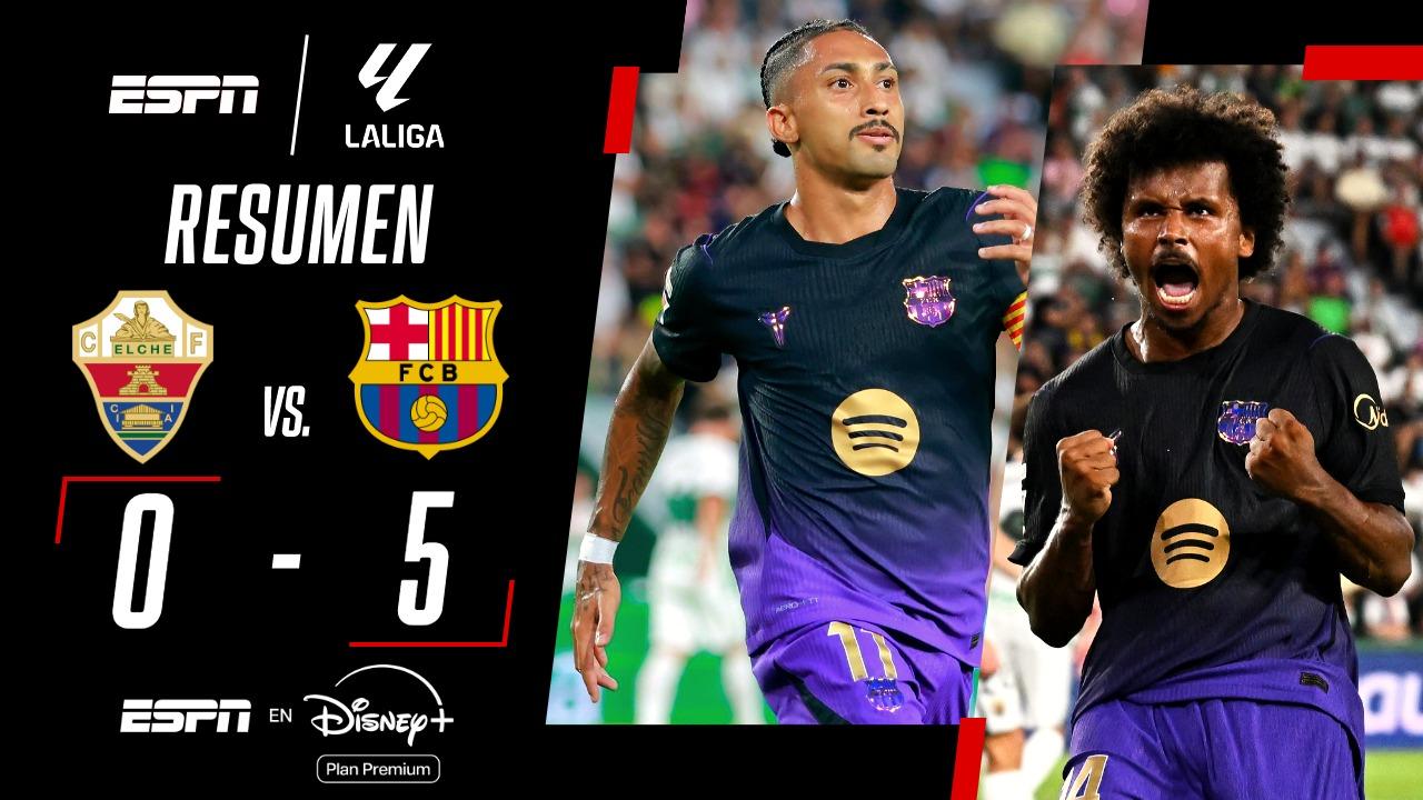 ¡Barcelona debutó en LaLiga con goleada! Fue un 5 a 0 a domicilio frente al Elche