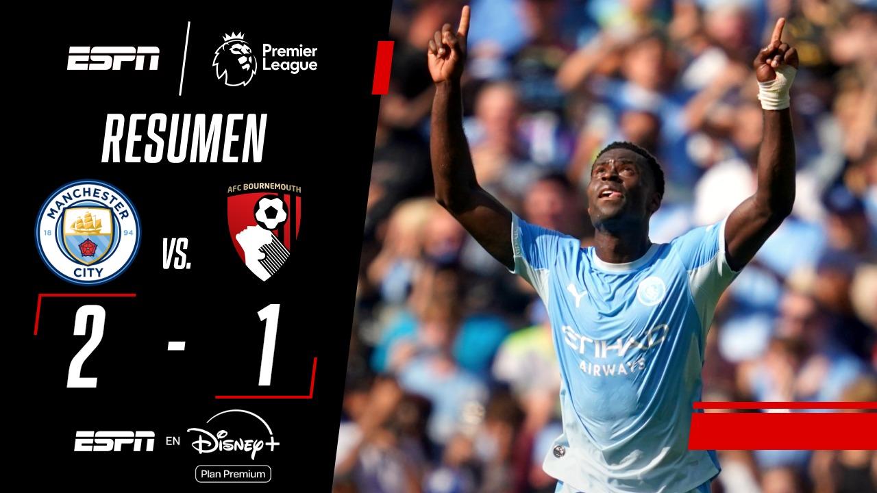 ¡Agónico triunfo del Manchester City ante el Bournemouth en el inicio de la Premier!
