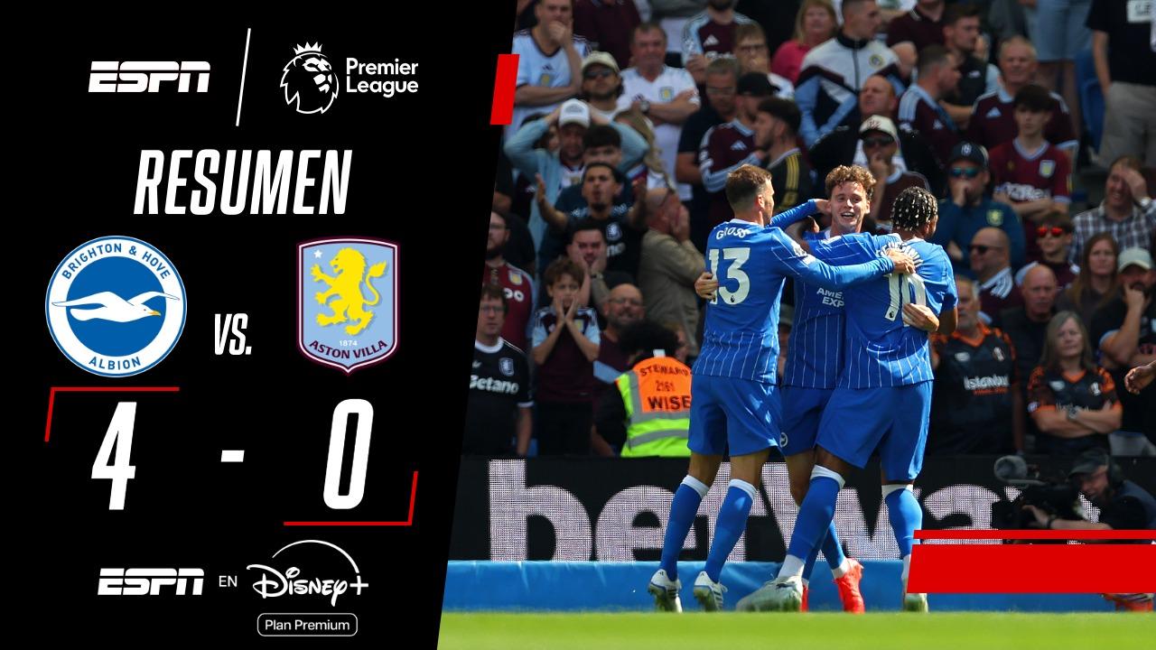 Brighton fue una topadora y aplastó al Aston Villa